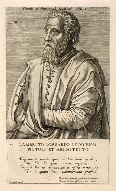 Portrait of Lambert Lombard by Theodor Galle
